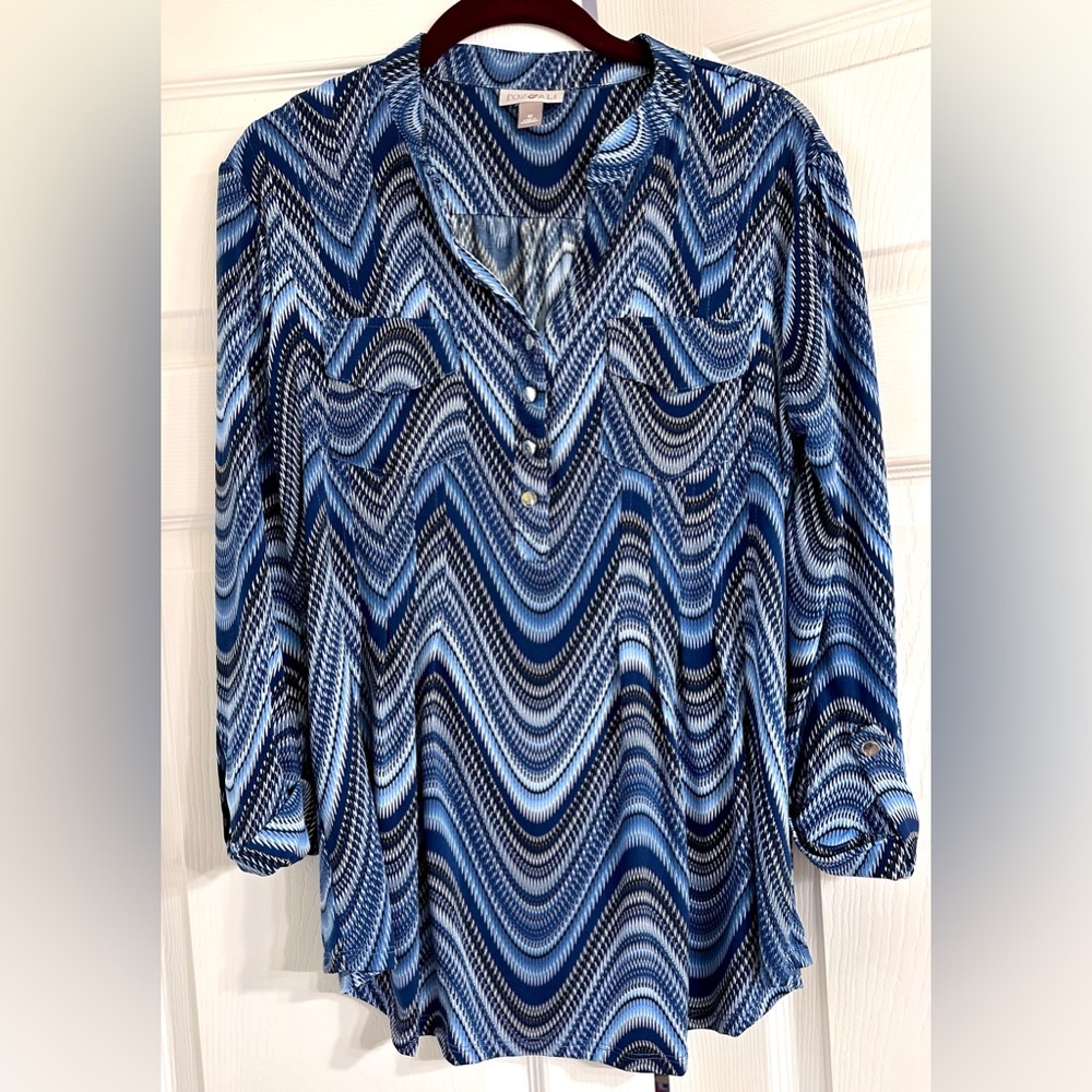 Roz & Ali Women’s Top, 3/4 length sleeve, Size Medium